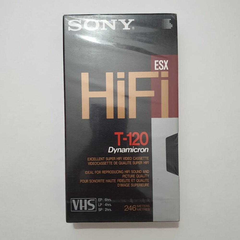 Blank Sony HiFi T120 VHS Tape New